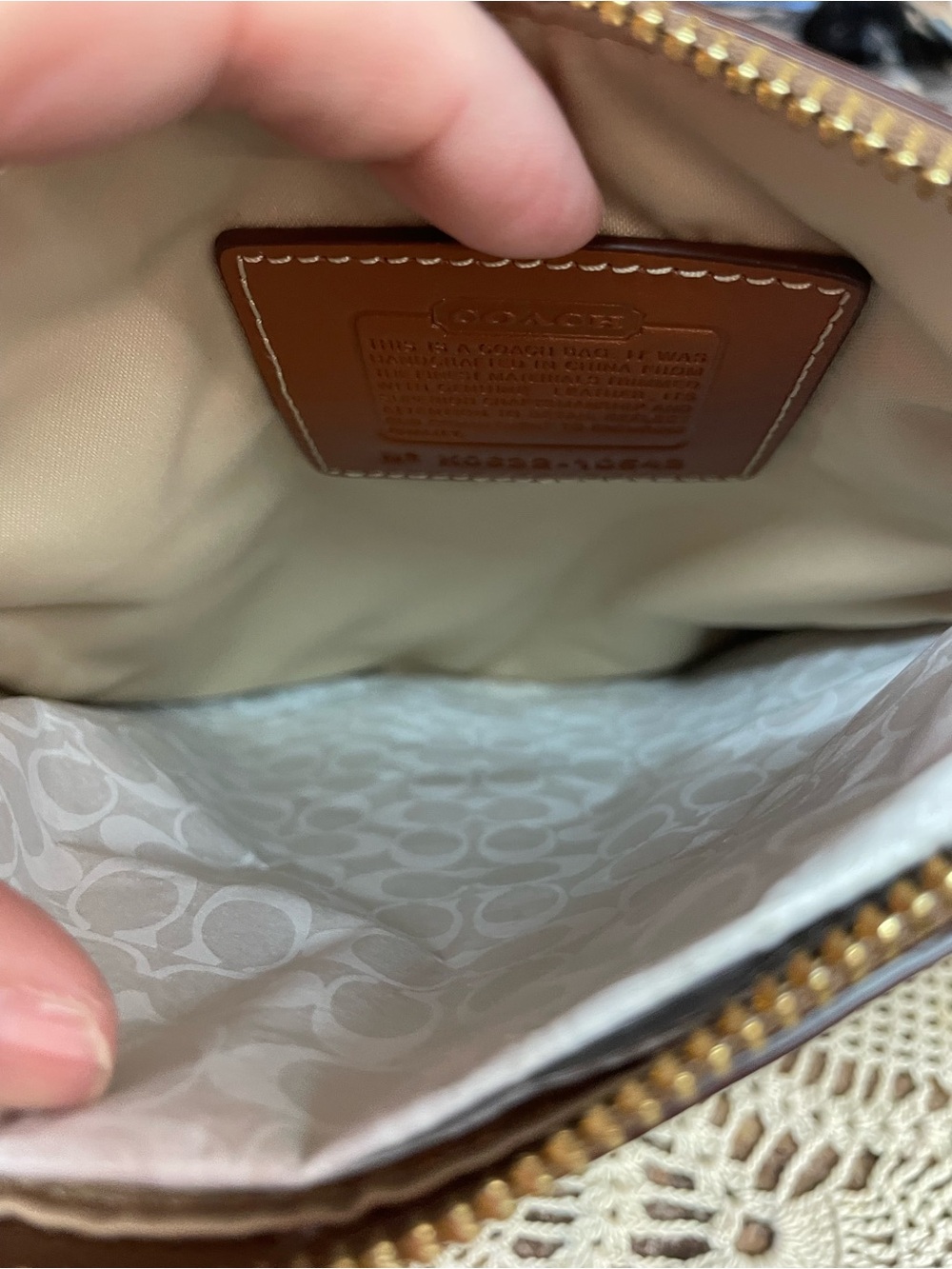 Coach Signature Stripe vertical patchwork crossbody bag (2006) - Picture 10 of 12